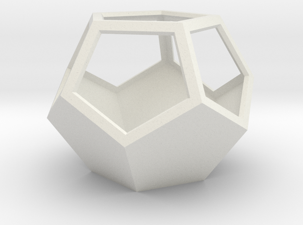 3D hexagon planter in White Natural Versatile Plastic
