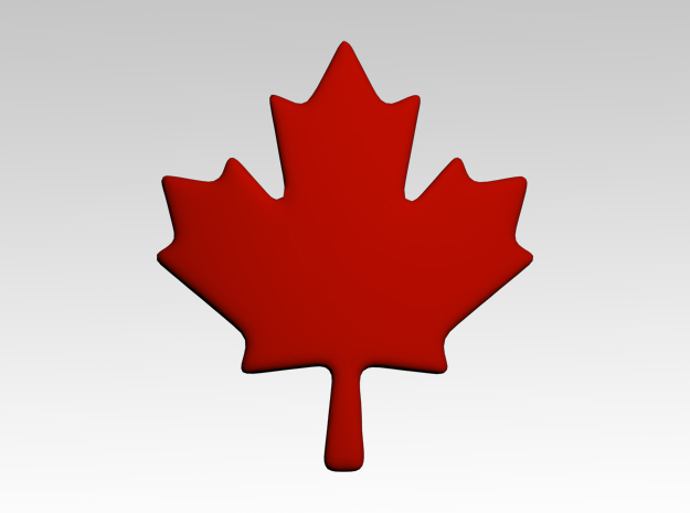 Maple Leaf Shoulder Icons x50 in Smooth Fine Detail Plastic