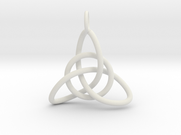 Celtic Knot in White Natural Versatile Plastic