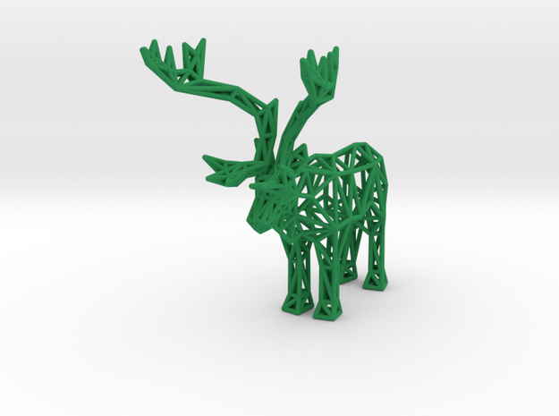 Caribou (adult male) in Green Processed Versatile Plastic