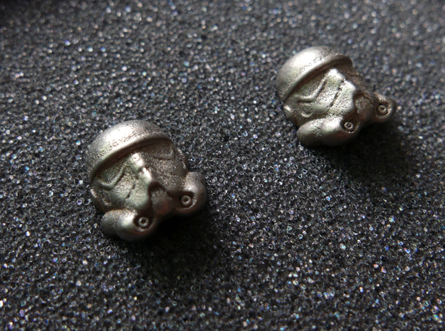Stormtrooper Cufflinks in Polished Nickel Steel