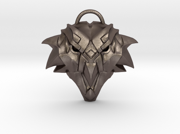 The Witcher: Griffin school medallion (metal) in Polished Bronzed-Silver Steel