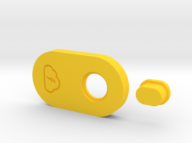 SquonkModY V1.0 12mm "FatBoy" Top Plate in Yellow Processed Versatile Plastic