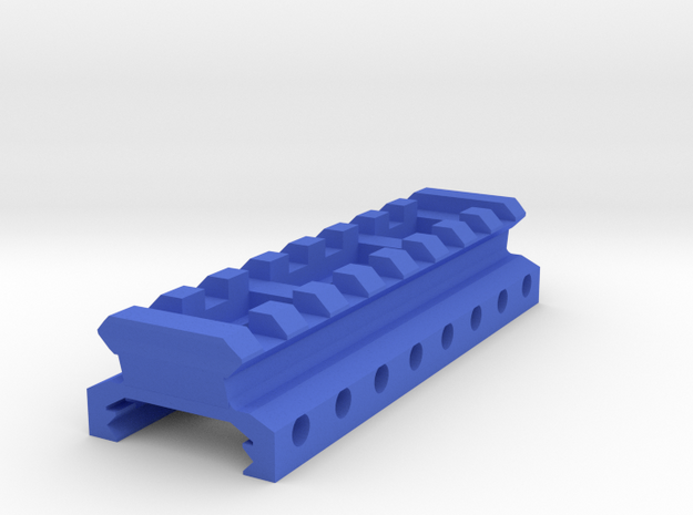 1/2" High 8 Slots Picatinny Riser in Blue Processed Versatile Plastic