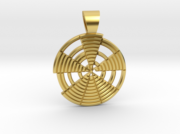 Prime's spiral [pendant] in Polished Brass