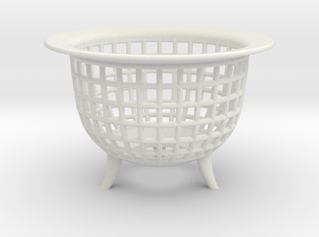 Neo Pot Weave 3in.  in White Natural Versatile Plastic