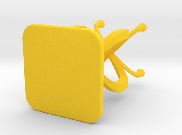 Doll Stool Chair 02 in Yellow Processed Versatile Plastic