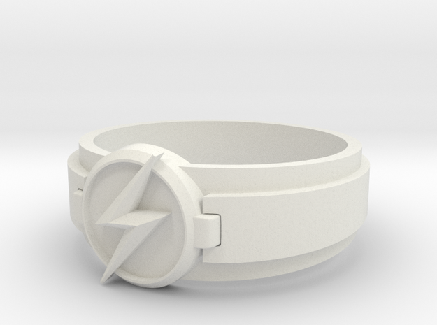 Kid Flash Ring Size 9 in White Natural Versatile Plastic