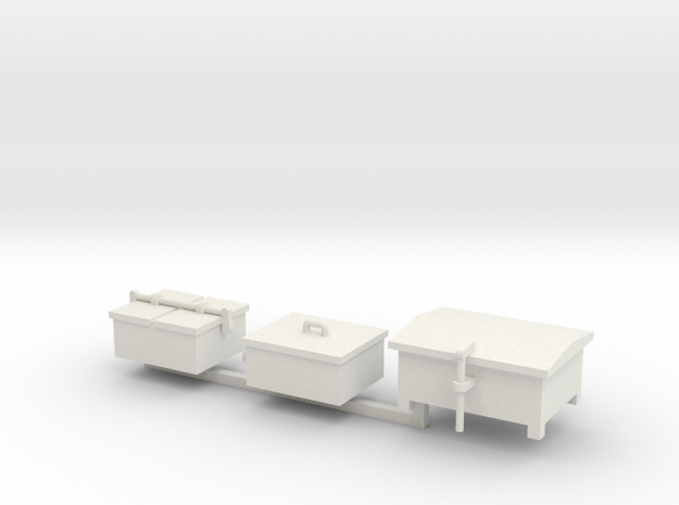 O Railroad Signal Boxes - Small in White Natural Versatile Plastic: 1:48 - O