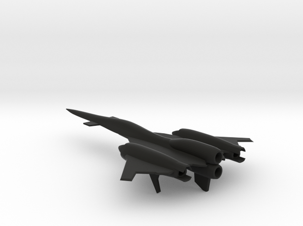 XF-181 Crane Interceptor Aircraft in Black Natural Versatile Plastic