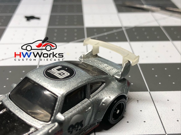Set of 4 - Porsche RWB Wing with Posts in Tan Fine Detail Plastic