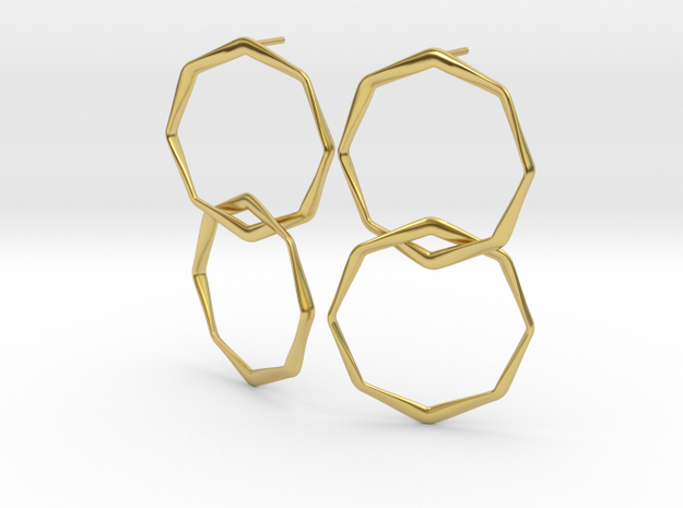 OPTAGON in Polished Brass (Interlocking Parts)