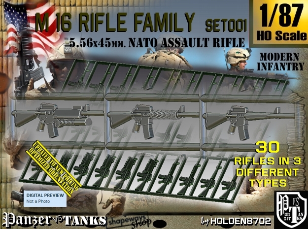 1/87 M16 Rifle Family Set001
