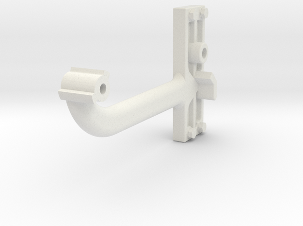 Signal Semaphore Arm (Long) w/bolts 1:19 scale in White Natural Versatile Plastic