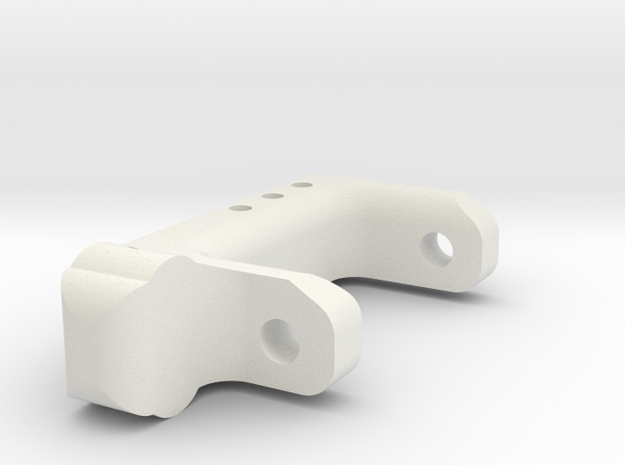 Right Front Lowering Caster Block 15 Degree in White Natural Versatile Plastic