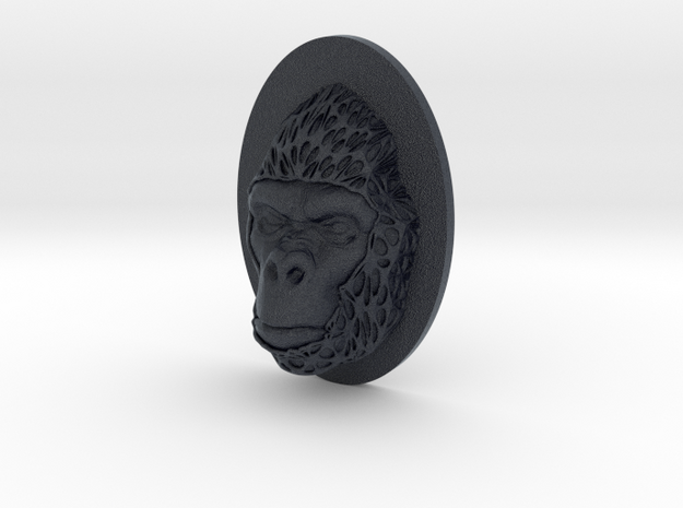 Gorilla Face + Half-Voronoi Mask (001) in Black PA12