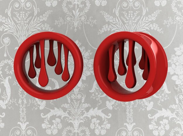 1 Inch Bleeding Tunnels in Red Processed Versatile Plastic