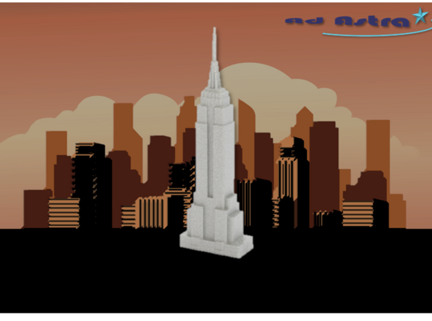 Empire State Building - New York (1:4000) in White Natural Versatile Plastic