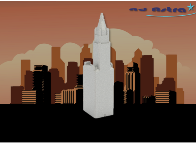 Woolworth Building - New York (1:4000) in White Natural Versatile Plastic