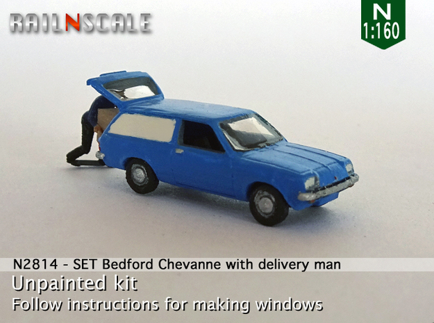 SET Bedford Chevanne with delivery man (N 1:160) in Tan Fine Detail Plastic
