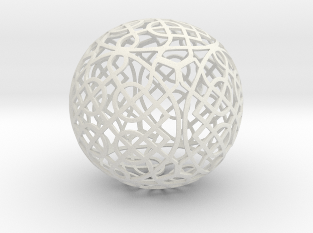 Celtic Knot  Ornament (4) in White Natural Versatile Plastic
