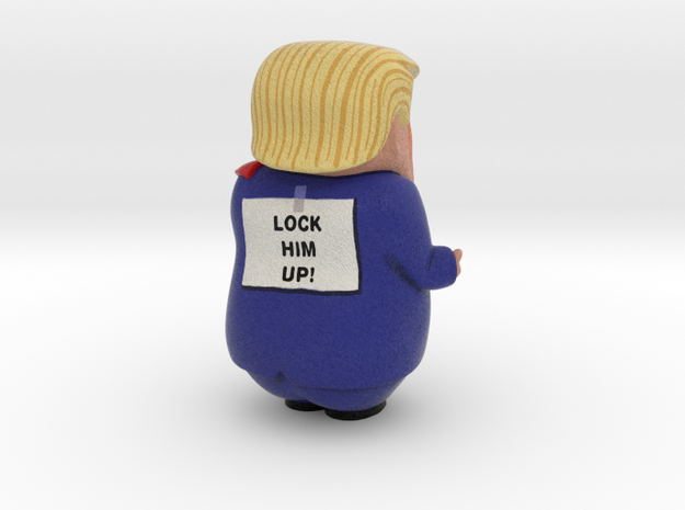 Trump Caricature - Lock Him Up! in Natural Full Color Sandstone