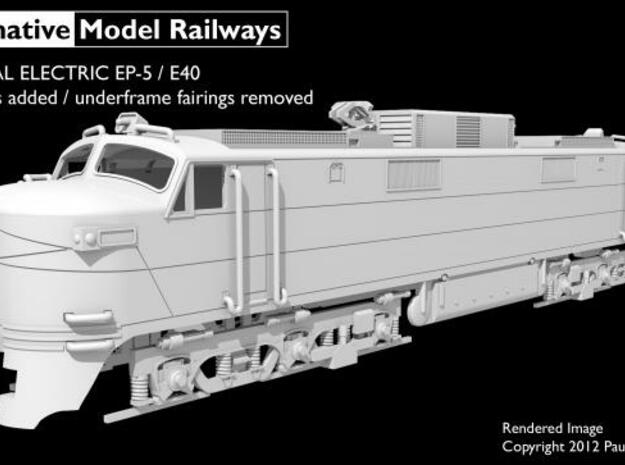 NEP504 N scale EP-5 loco - modified + guides in Tan Fine Detail Plastic