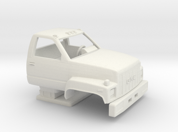 1/64 1990-94 GMC TopKick Cab in White Natural Versatile Plastic
