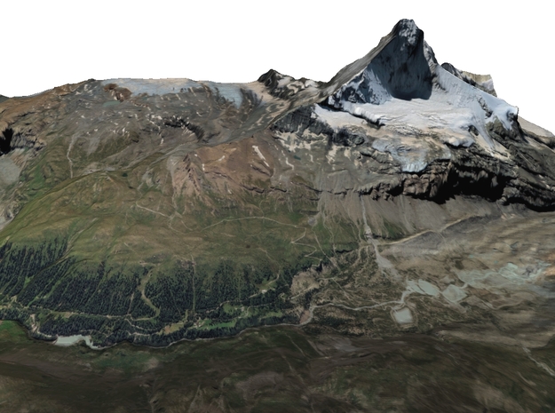 Matterhorn / Monte Cervino Map: 8.5"x11" (21x27 cm in Full Color Sandstone