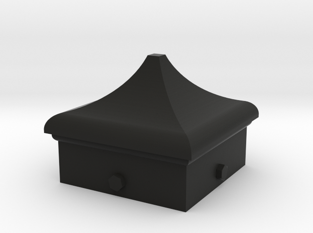 Signal Semaphore Finial (Square Cap) 1:19 scale in Black Natural Versatile Plastic