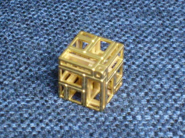 A Simple Imperfect Bricked Cube (SIBC) in Natural Bronze