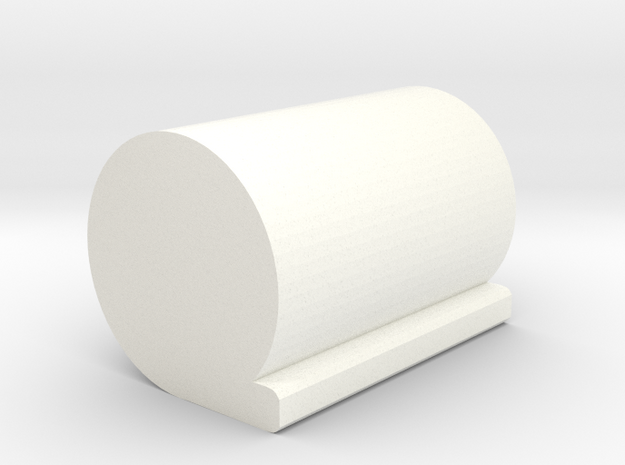 Game Piece, Roll of Material in White Processed Versatile Plastic