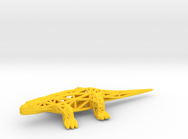Komodo Dragon (adult) in Yellow Processed Versatile Plastic
