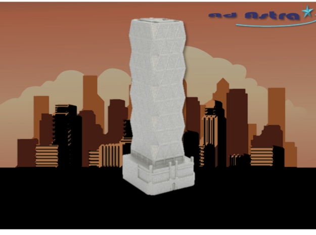 Hearst Tower - New York (1:4000) in White Natural Versatile Plastic