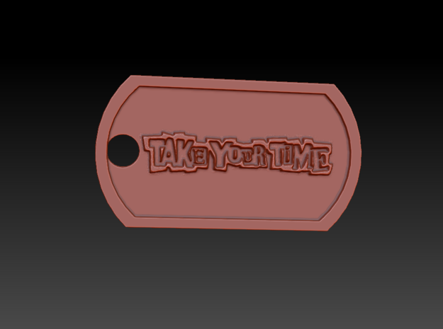 Persona 5 'Take Your Time' Themed Dog Tag in Polished and Bronzed Black Steel