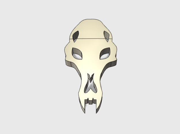 60x Wolf Skull : Shoulder Insignia pack in Tan Fine Detail Plastic