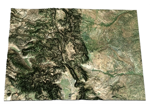 Colorado Map in Full Color Sandstone