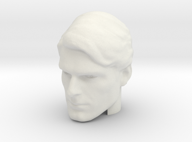 Superman head | Christopher Reeve in White Natural Versatile Plastic
