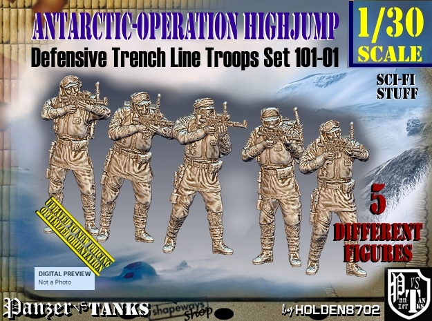 1/30 Antarctic Troops Set101-01 in Tan Fine Detail Plastic