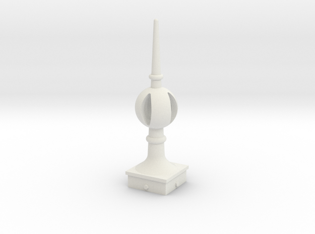 Signal Finial (Open Ball) 1:6 scale in White Natural Versatile Plastic
