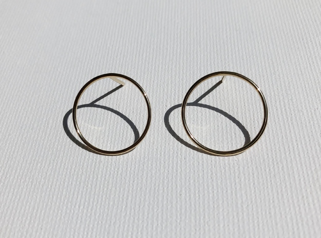 Billabong Circle Earrings in 18k Gold Plated Brass