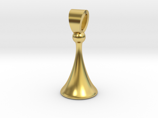 Old style pawn [pendant] in Polished Brass