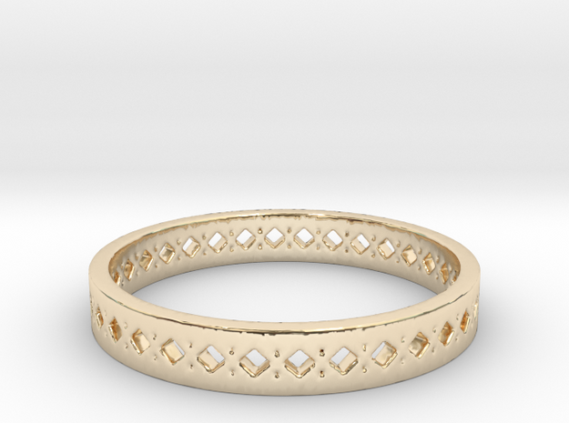 Diamonds Punches Band in 14K Yellow Gold: 8 / 56.75