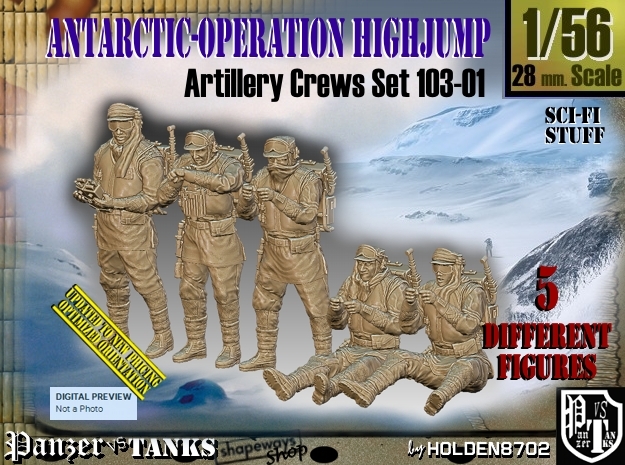 1/56 Antarctic Troops Set103-01 in Tan Fine Detail Plastic