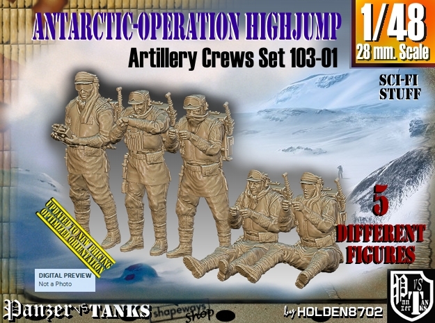 1/48 Antarctic Troops Set103-01 in Tan Fine Detail Plastic