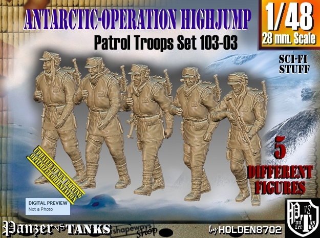 1/48 Antarctic Troops Set103-03 in Tan Fine Detail Plastic
