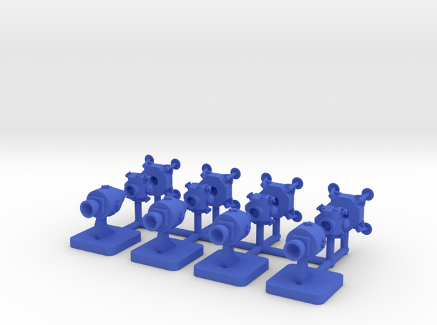 Lunar Game Pieces order v2, 15mm in Blue Processed Versatile Plastic