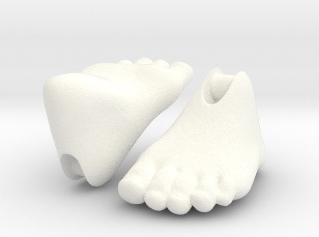 Human feet for 'Storybook' BJD in White Processed Versatile Plastic