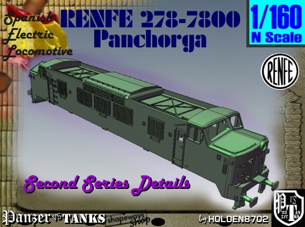 1-160 Renfe 7800 Panchorga 2nd series in Tan Fine Detail Plastic