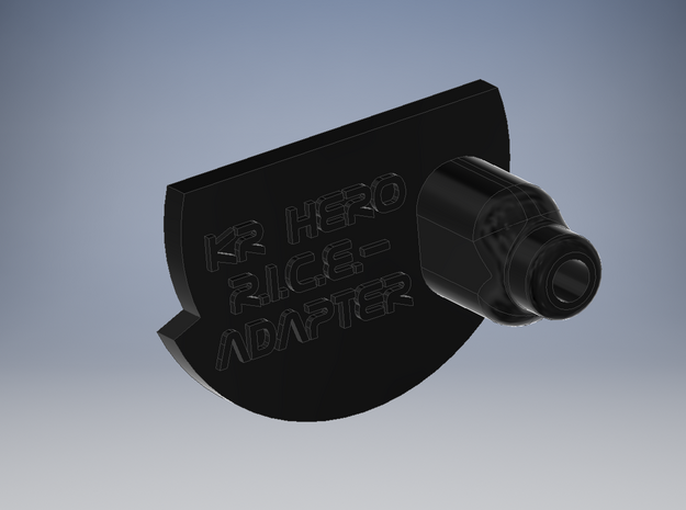 KR Hero Chassis - R.I.C.E.-Adapter in Black Natural Versatile Plastic